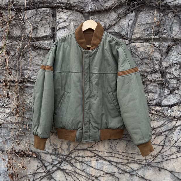 80s 맥그리거 빈티지 리버시블 울 봄버 자켓