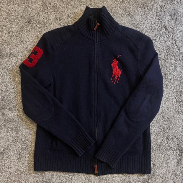 빅폴로 니트집업