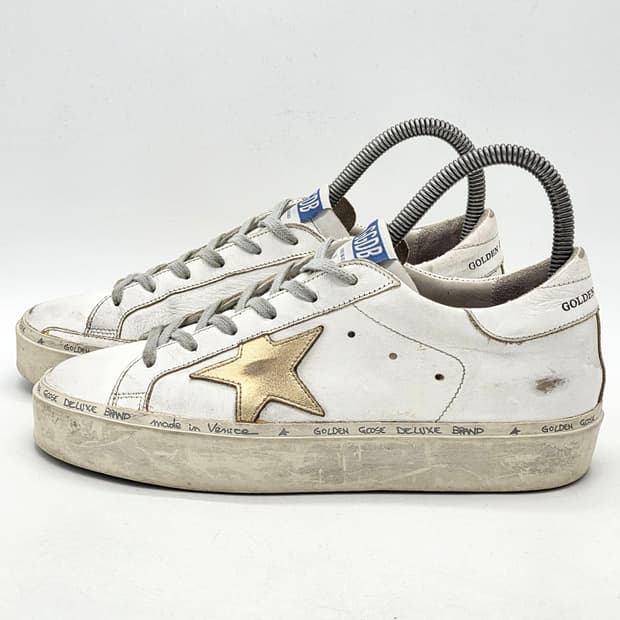 골든구스 우먼스 하이스타 화이트/골드 (37)