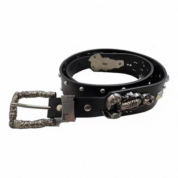 (새상품)Metal Scorpion Leather Belt