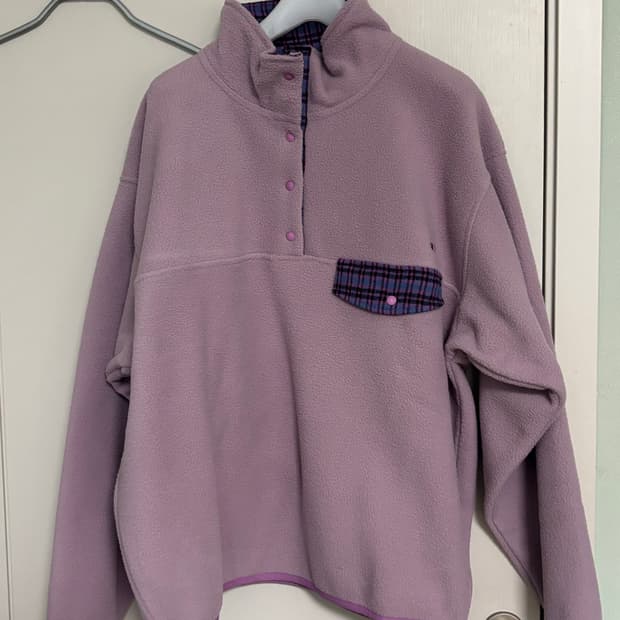 엔조 블루스 레트로 스냅 플리스 아노락/ 구매가 119,000