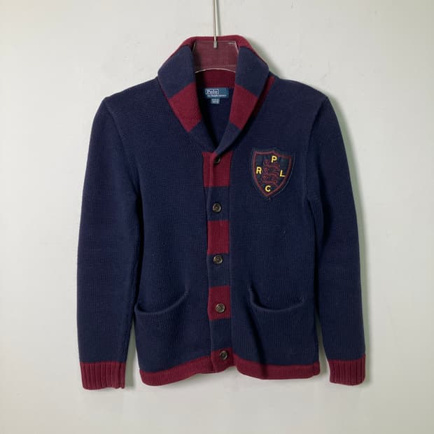 폴로 랄프로렌 코튼 숄카라 가디건 M