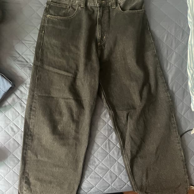 칼하트윕 브랜든 팬츠 블랙 스톤 워시드