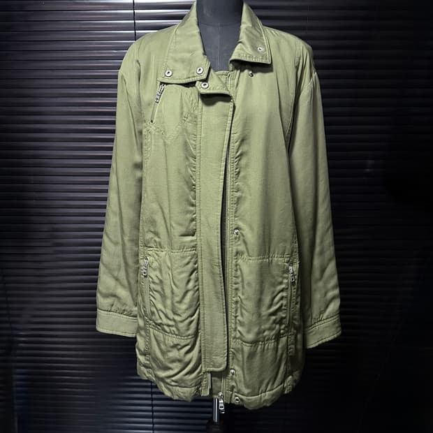 아르마니 익스체인지 하이넬 야상 코트 집업 지퍼 카키 필드 헌팅 워크자켓