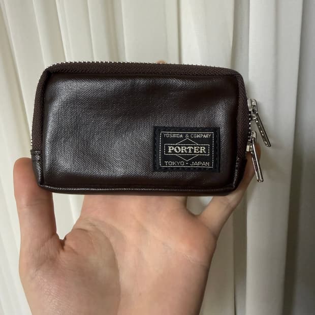 포터 프리스타일 코인케이스 브라운