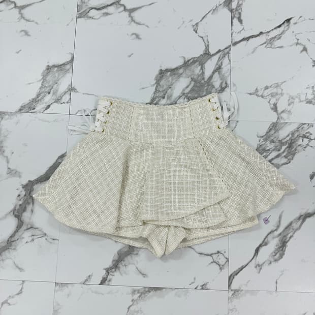 Liz Lisa 리즈 리사 히메갸루 레이스업 트위드 큐롯 팬츠