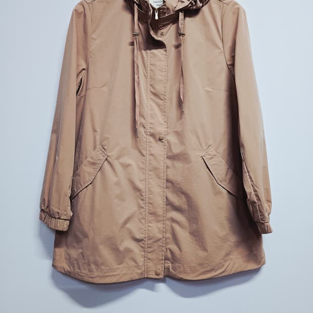 크로커다일 트레블 후드 롱 자켓