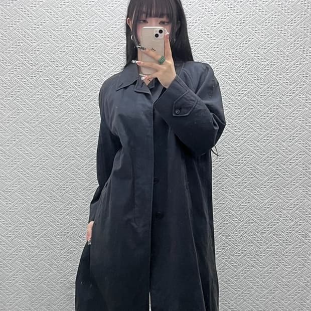 버버리 모던 캐주얼 시크 래글러 미디 트렌치 코트 S C10578