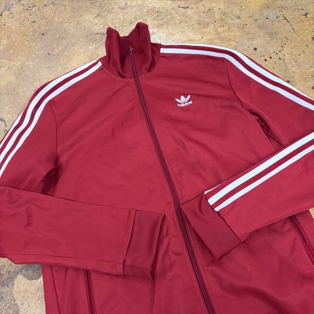 아디다스 버건디 베켄바우어 져지 트랙탑