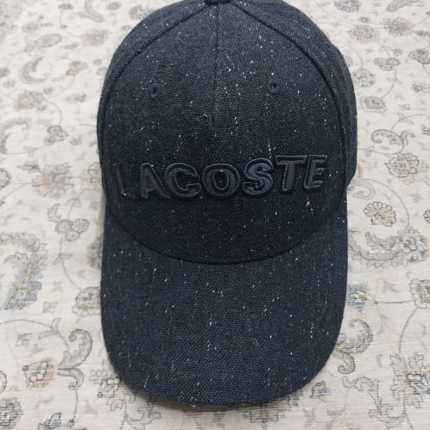 라코스테 네이비 울 볼캡