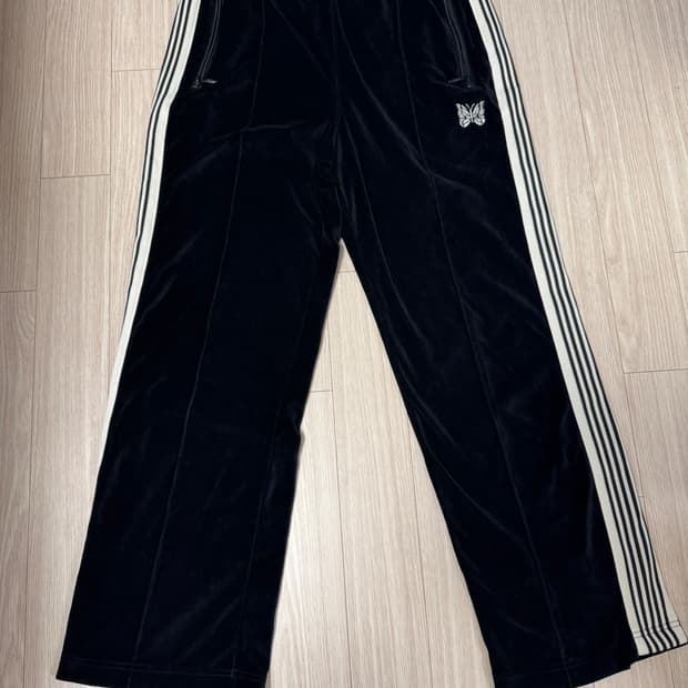 니들스 LHP 벨루어 트랙 팬츠 바지 화이트블랙 M