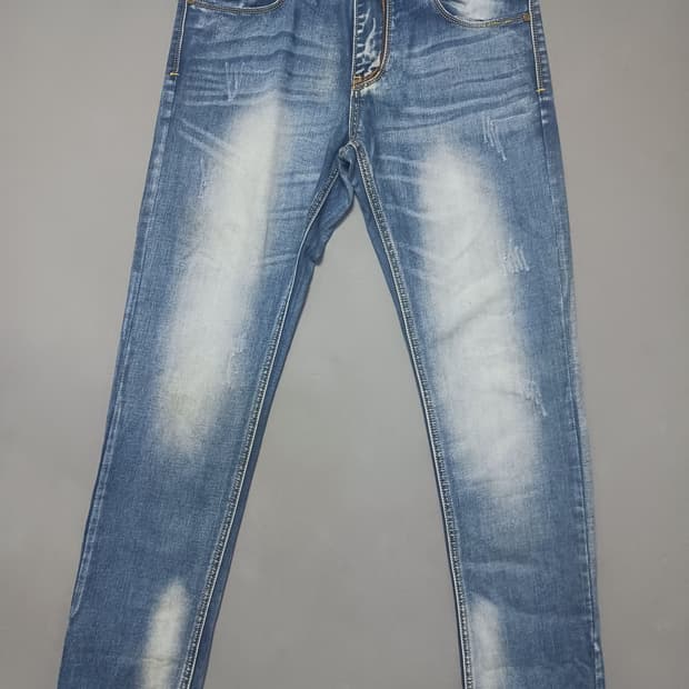 [32] 돌체앤가바나 자수 래더패치 스트레이트진 청바지