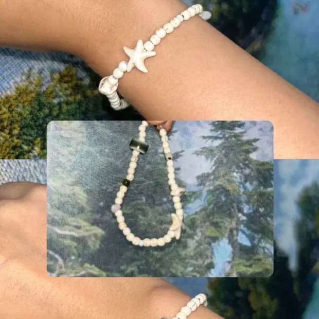 빈티지 비즈 바다 팔찌 /  sea bracelet