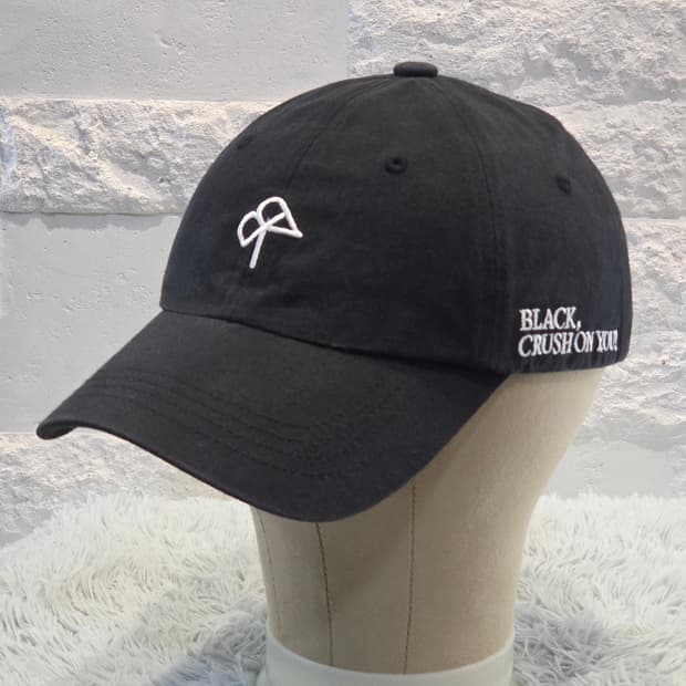 p5-6:블랙크러쉬(Blacrush) 코튼 로고 볼캡 블랙(약 56~60