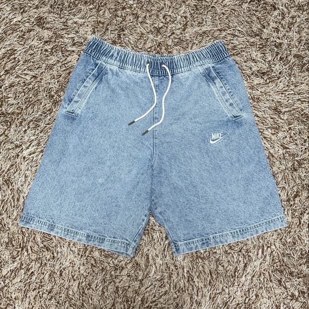 나이키 데님 쇼츠 M 연청