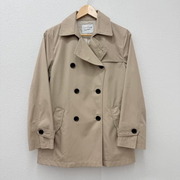 빈티지 AnyFAM 베이지 더블 트렌치 코트
