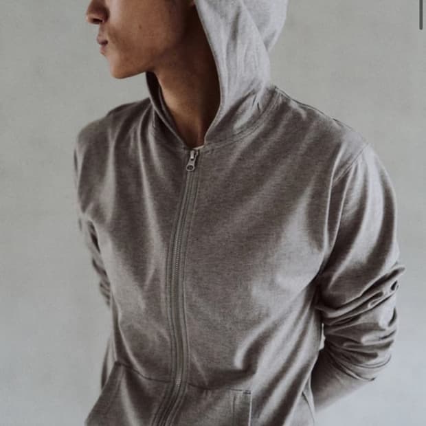 모노프리베 텍스처 후드집업 웜그레이