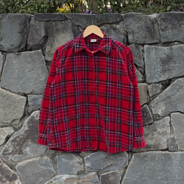 엘엘빈 L.L.Bean 레드 타탄 플란넬 셔츠