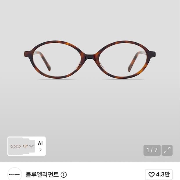 블루엘리펀트 HUMP leopard 안경