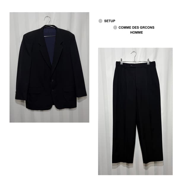 80s 꼼데가르송 옴므 울 셋업