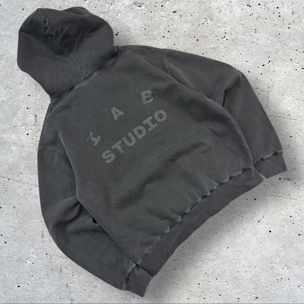 [S] IAB STUDIO 아이앱스튜디오 후드티 피그먼트 챠콜 B559