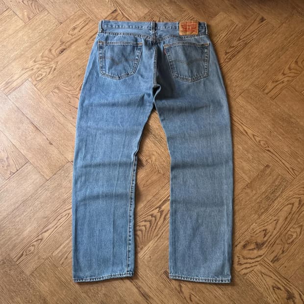 [34]리바이스 501 미디엄블루 스트레이트 데님 팬츠