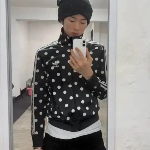 아디다스 나우아임영 파이어버드 도트 땡땡이 져지 90