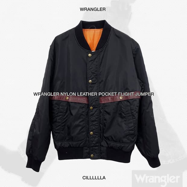 [100] WRANGLER 랭글러 레더포켓 MA1 항공점퍼