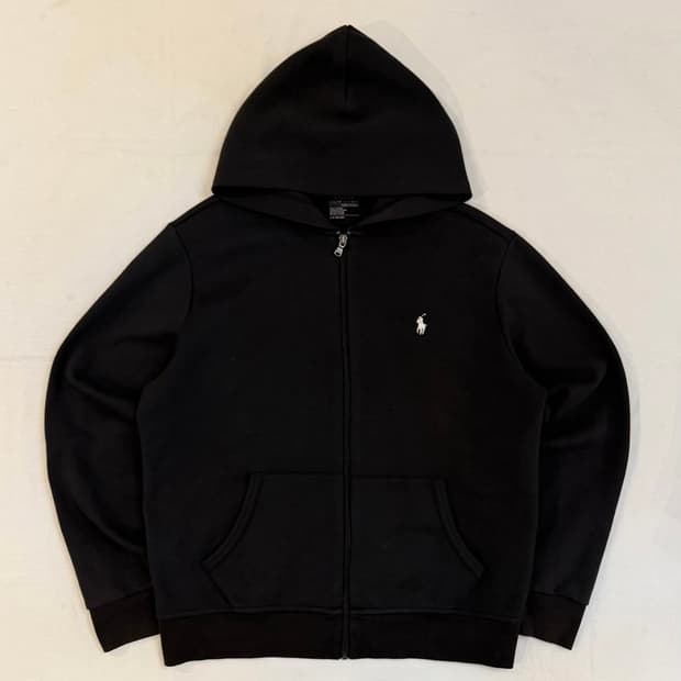 폴로 랄프로렌 포니 후드집업 블랙
