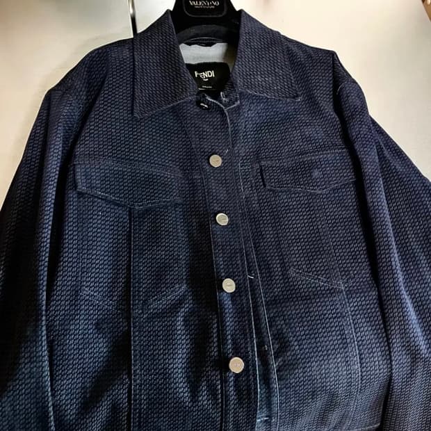 펜디 벨벳 트러커 자켓