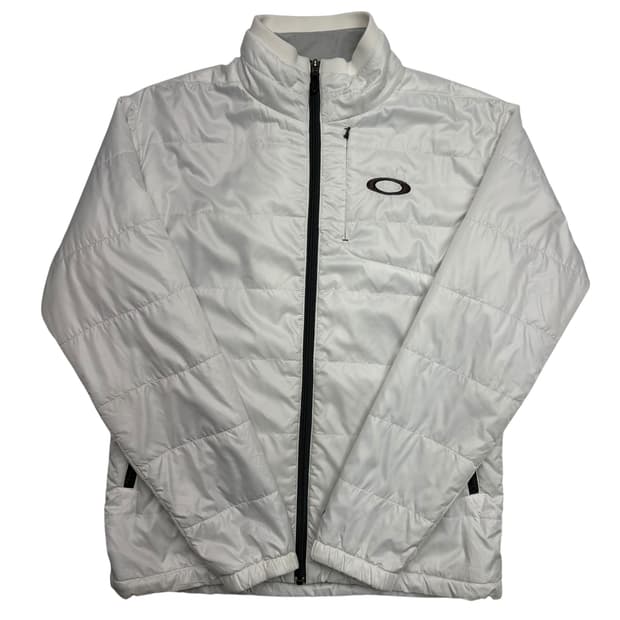 오클리 빈티지 화이트 경량패딩 M