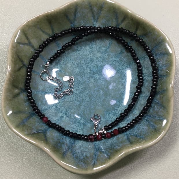 원석 비즈 목걸이