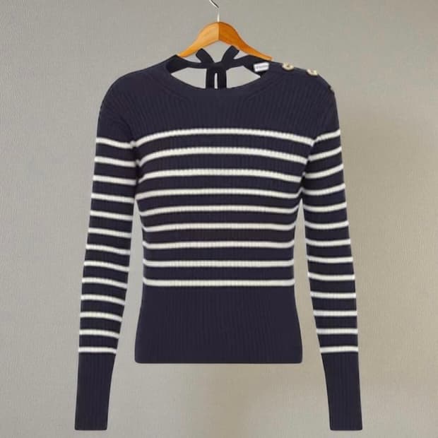 디올 스트라이프 리본 니트 34