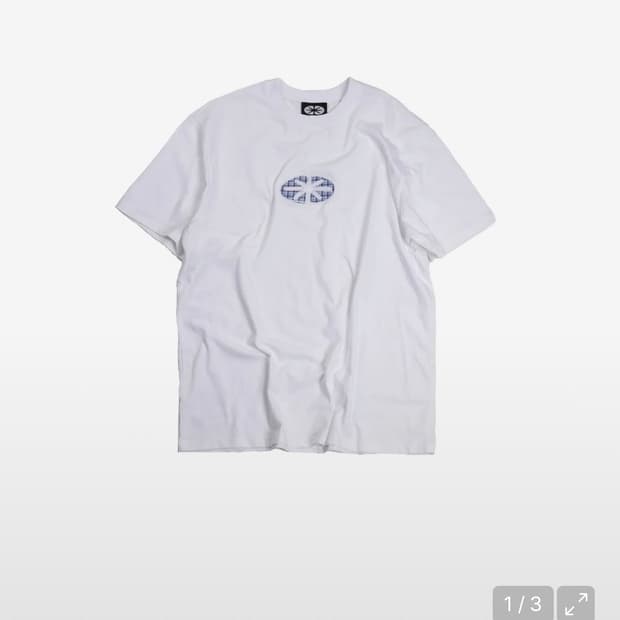 ERTR Star Logo Check Applique T-Shirt M