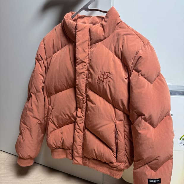 미스치프 숏패딩 코랄 S