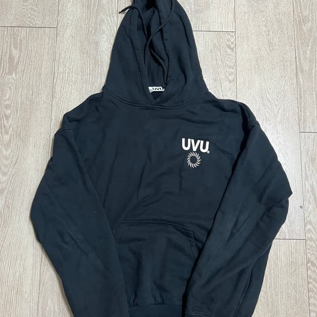 uvu러닝 블랙 후드티 후디 M