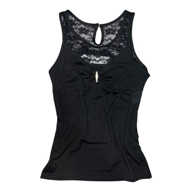 DIG DEEP 디그딥 레이스 면 나시 갸루y2k