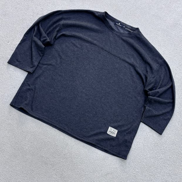2XL 오까네 남성 빈티지 트임 긴팔 티셔츠 0626E