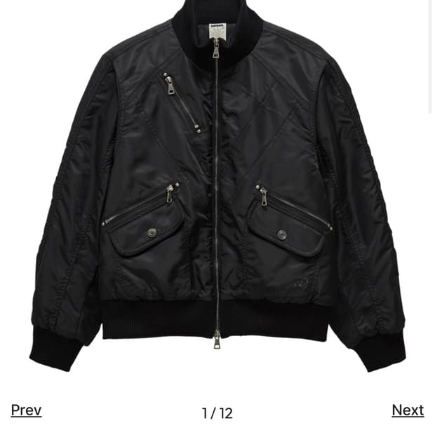 단델 DD 크롭 MA-1 블랙 자켓 3사이즈