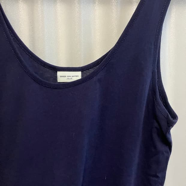 [S] Dries van noten 베이직 오버사이즈 슬리브리스 네이비