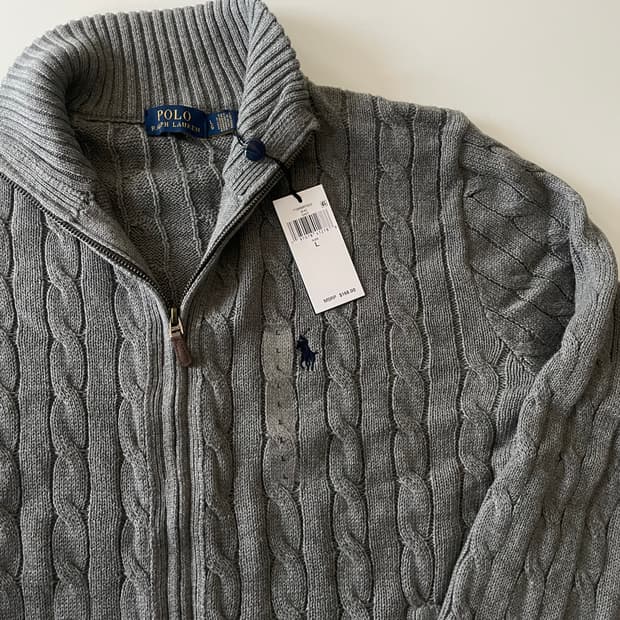 폴로 신형 케이블 니트 집업가디건 L
