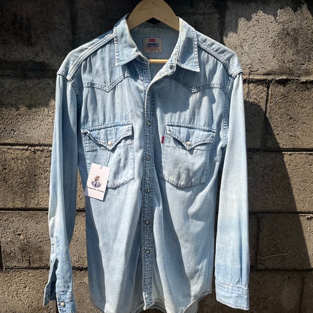 빈티지 Levi’s 데님 웨스턴 셔츠 M