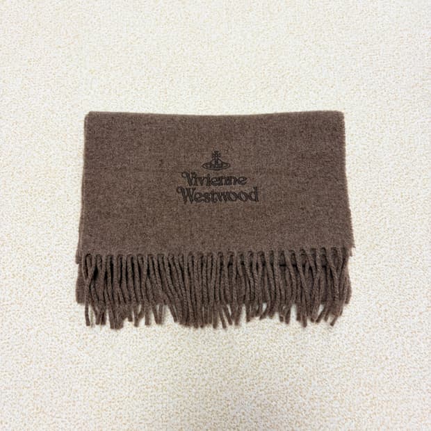 비비안웨스트우드 브라운 울 머플러