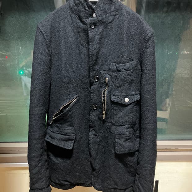 꼼데가르송 옴므 2005 축융 울 지퍼 자켓