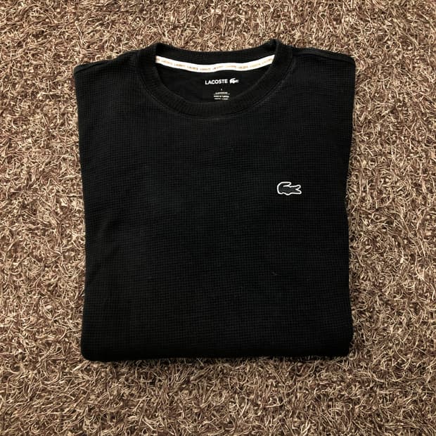 라코스테 와플 롱슬리브 긴팔 티셔츠