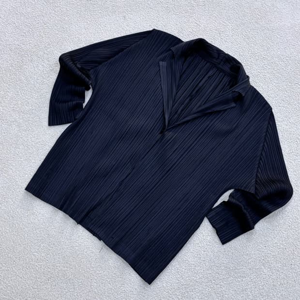 실측확인 플리츠 오픈 가디건 0330E