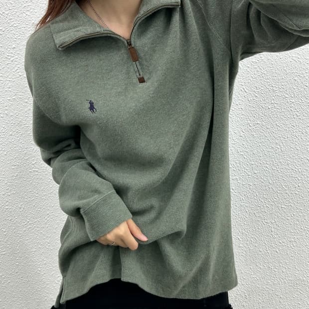 폴로 랄프로렌 네이비포니 연카키 반집업 S