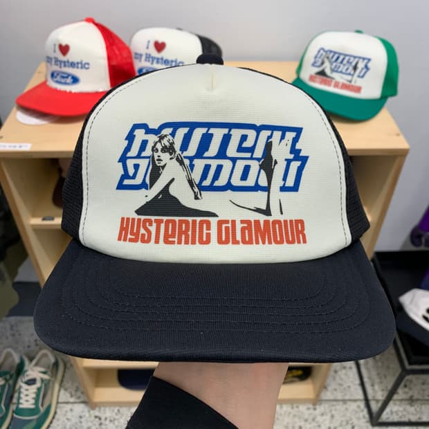 [F] 히스테릭 글래머 박스 매쉬 트러커 캡 블랙