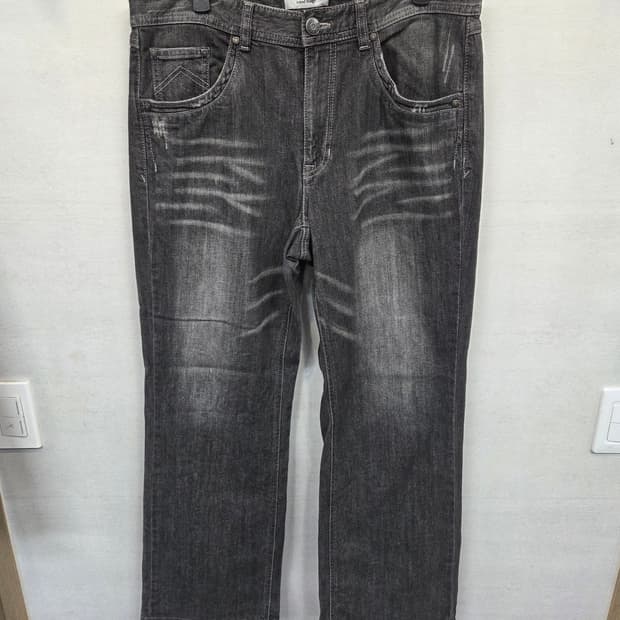 마인드브릿지 빈티지워싱 그레이 부츠컷 데님팬츠 33