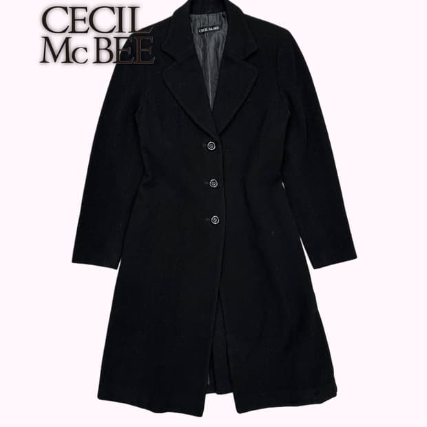 black wool long coat